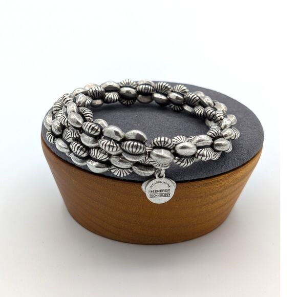 Alex and Ani Calypso Vintage Sixty-Six  Silver Tone Biker One Size Wrap Bracelet - Picture 6 of 6